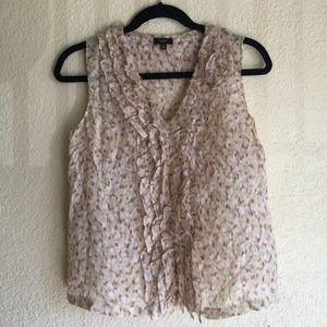 Talbots - Short Sleeve Ruffle Top